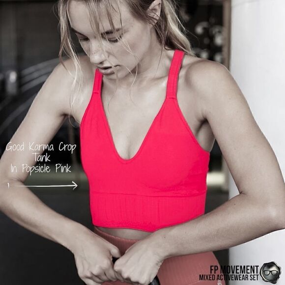 FP MOVEMENT MIXED ACTIVEWEAR SET: GOOD KARMA CROP TANK + PRAJNA SHORTS IN MALIBU - Picture 7 of 15